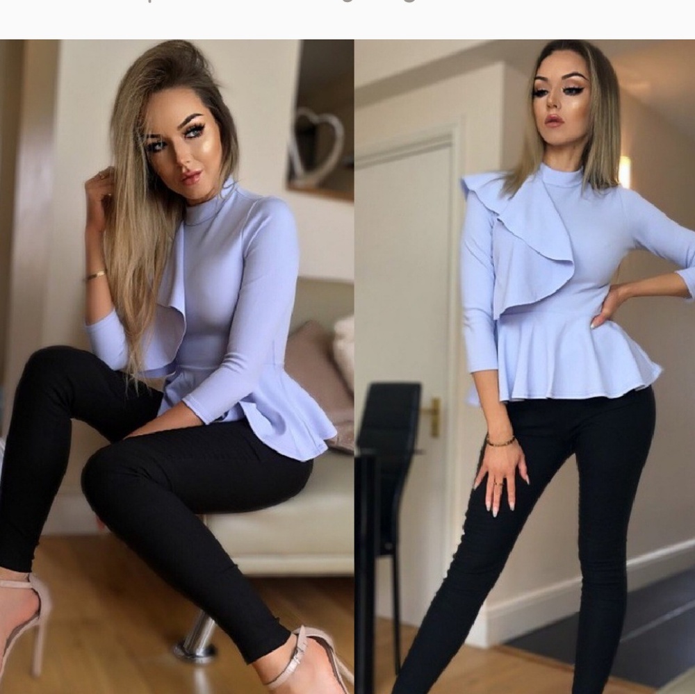 NEW! 💙CIARA SIDE FRILL DETAIL PEPLUM